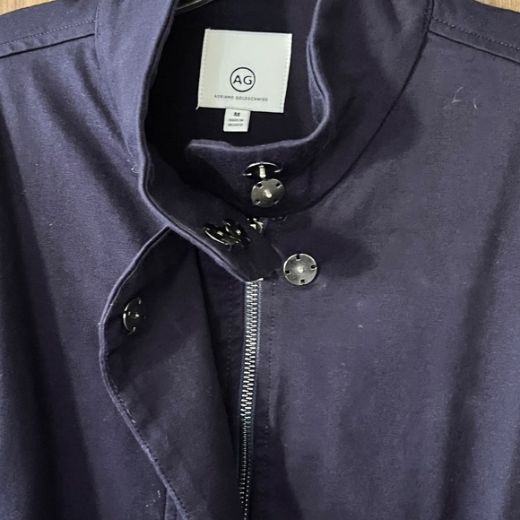 AG Adriano Goldschmied Kahlen Belted Jacket In Indigo Ink Size Medium EUC - Picture 7 of 11